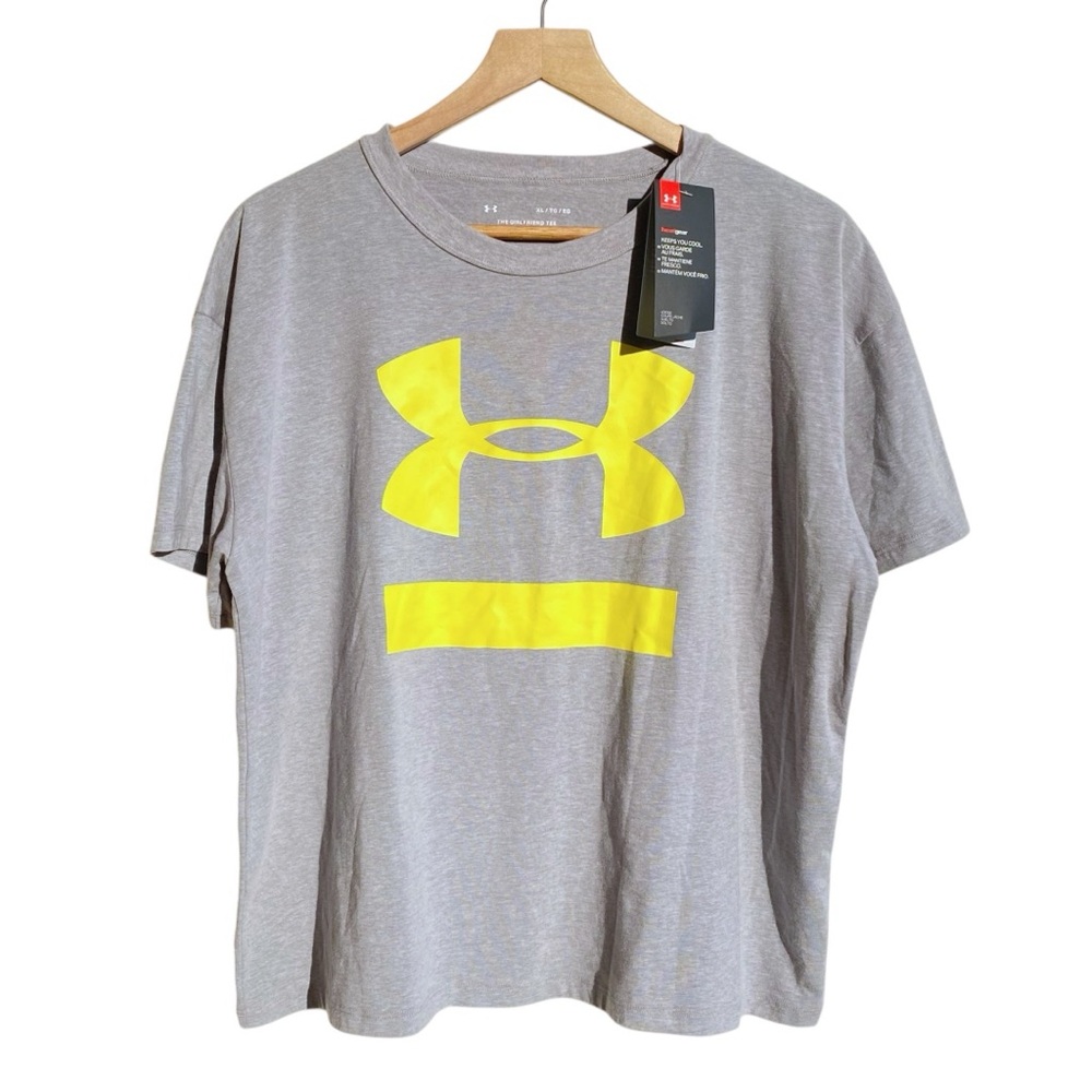 NWT Under Armour Big Logo Girlfriend Tee Size XL